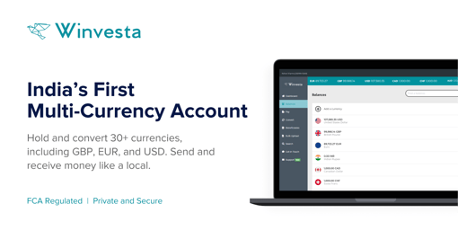 Winvesta Launches India's First Multi-Currency Account